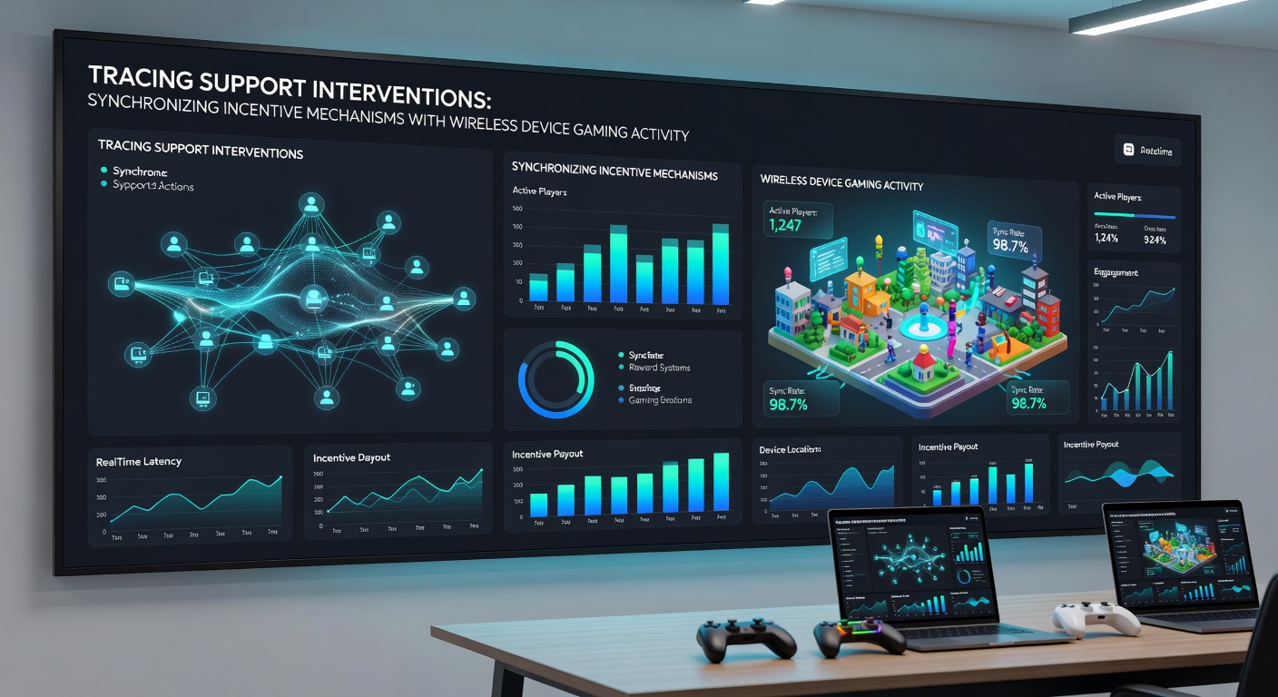 Darstellung von Synchronisationsprozessen zwischen Anreizen und Wireless-Gaming auf mobilen Geräten